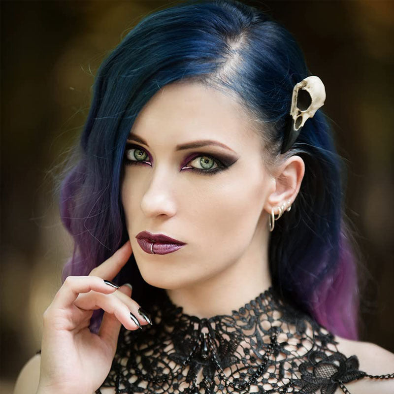 Wholesale Halloween Alloy Raven Skull Skeleton Hair Clips